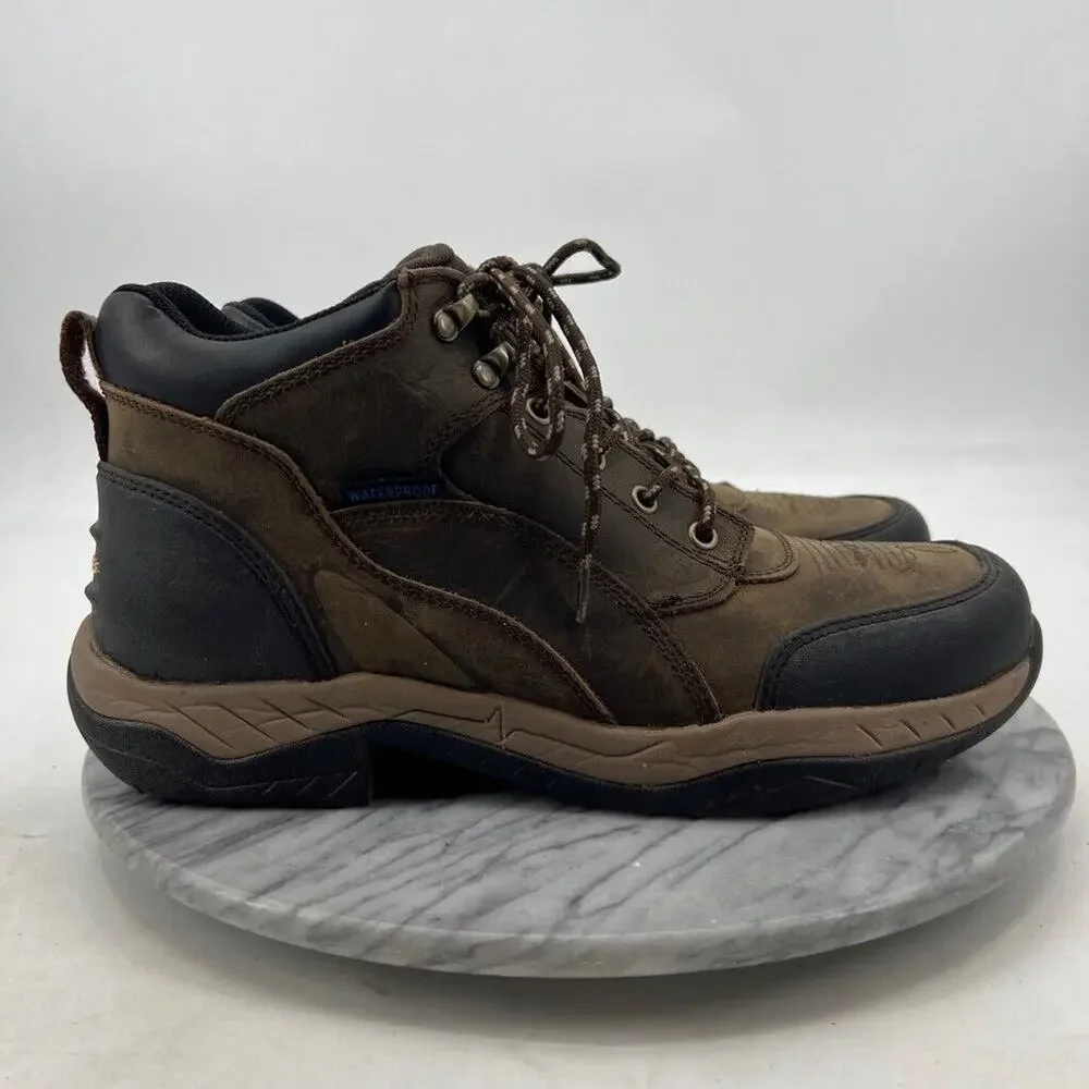 Cody James Mens 11‎ Boots Brown Work Lace Up Waterproof Mid Top Shoes BCJ0WR0W53